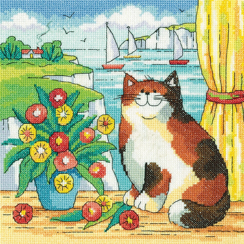 Coastal View Counted Cross Stitch Kit Heritage Crafts
