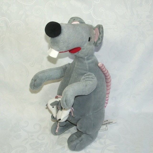 Ikea Fa Gray Kangaroo Rat Babies Pink Satin Tail Maria Vinka Plush Stuffed 15