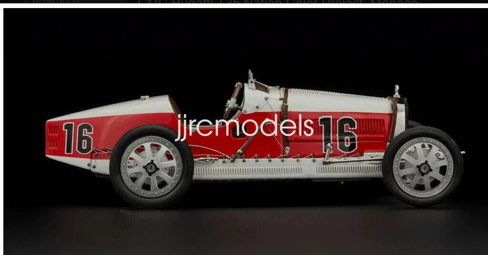 CMC Bugatti Type 35 #16 Red and white 1:18 Truck Model - Image 3 of 3