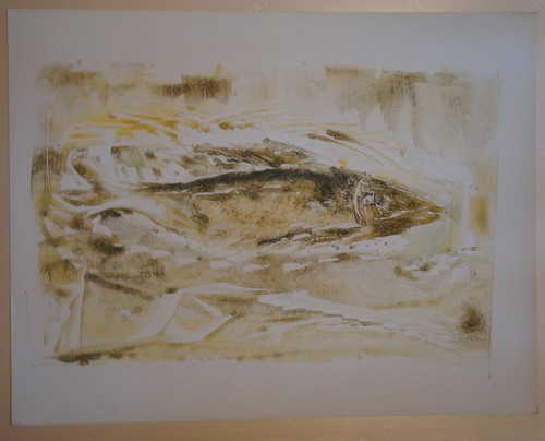 Gouache Drawing Fish By Robert Calix (1919/2008) - Picture 2 of 7