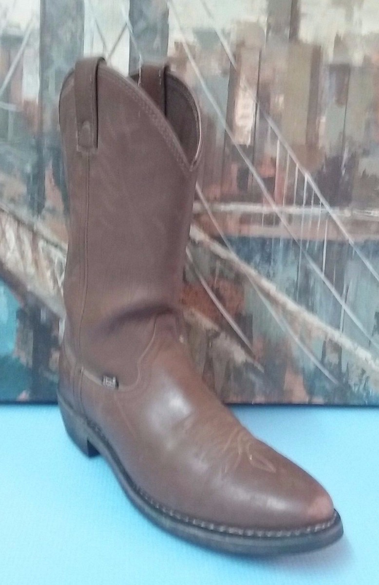 Justin work boots farm ranch Sz 9 D Style JB1100 Brown | eBay display picture 1