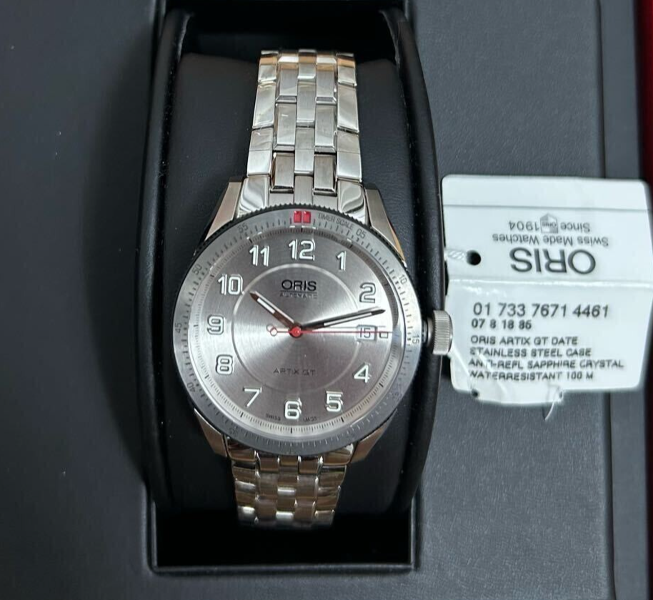 ORIS Artix GT 01 733 7671 4461 Date 37mm Silver Automatic Watch from JP