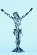Antique Large Living Christ Bronze Silver Giambologna Mannerist Cristo Vivo