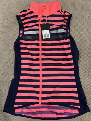 Womens New RAPHA Brevet Gilet High Viz Pink Cycling Vest XS $185