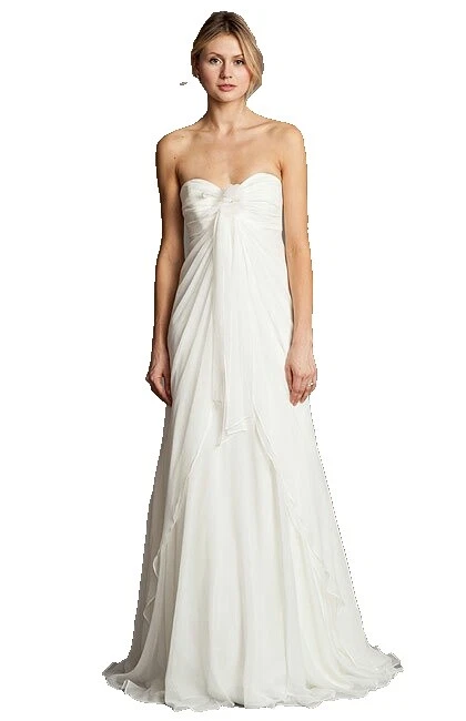 Ruffles Chiffon Column/Sheath Wedding Dresses