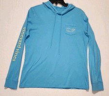 Vineyard Vines Small Hooded TShirt Tee Whale Long Sleeve Blue Hole See Photos