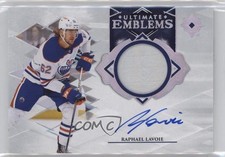 2023-24 Upper Deck Ultimate Collection Emblems Rookies Raphael Lavoie Auto 09q5