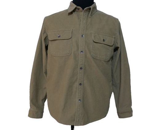 Eddie Bauer Tan Brown Corduroy Elbow Patch Button Pockets LS Shirt Men’s Med - Bild 2 von 11