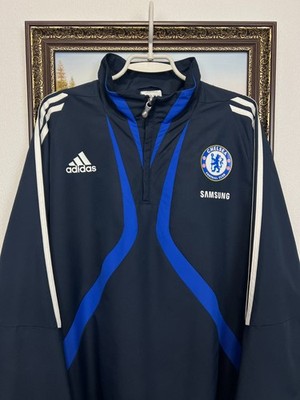 Vintage Adidas Chelsea Football Train Jacket Soccer Blue Track Top