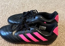 Adidas Goletto VII FG Unisex Soccer Cleats / FV2895 Black Pink Kids Size 3Y
