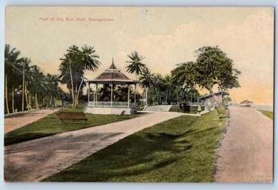 Guyana Postcard Part of the Sea Wall Georgetown c1910 Antique Unposted
