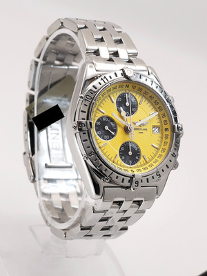 Breitling Chronomat Longitude GMT Yellow Dial ref A20048 Men's/Unisex Watch 7744
