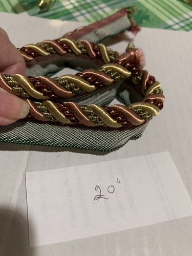 ❤️Cordino in corda intrecciata bordo a torsione con mix di spezie labbra estremità bullone 20" resto - Foto 6 di 7