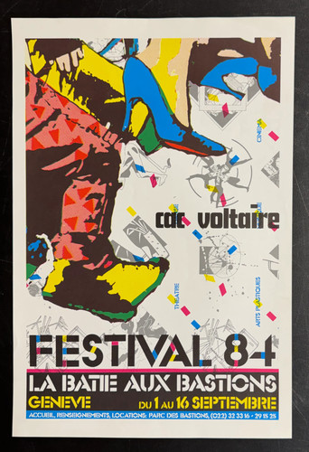 Festival 8-4 – La Bâtie aux Bastions (1984) Original Poster Rolled 13x19.25