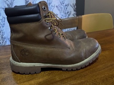 Timberland 73542 Men's Sz 10 Brown Wheat Double Collar Premium Waterproof Boots