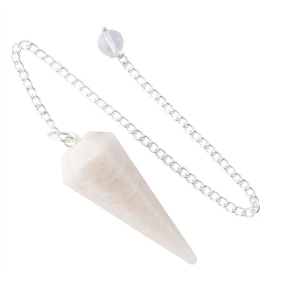 Moonstone 3.5cm Healing Crystal Pendulum – Intuition & Emotional Balance