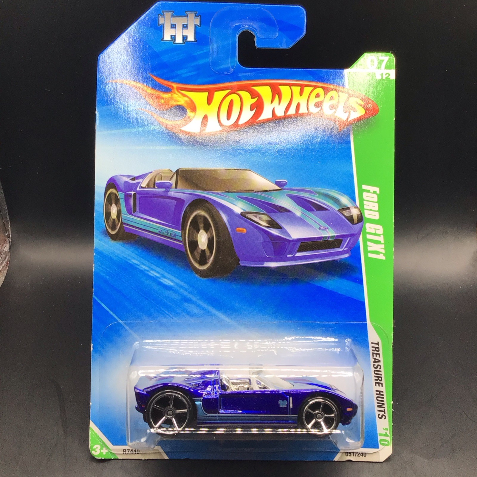 Hot Wheels 2010 Treasure Hunt Blue Ford GTX1 07/12