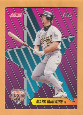 Mark McGwire Oakland A's 1992 Score Procter and Gamble #2 USC Trojans