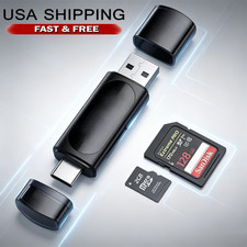 USB 3.0 SD Micro SD TF Card Reader Adapter Memory Card Reader for PC Laptop US