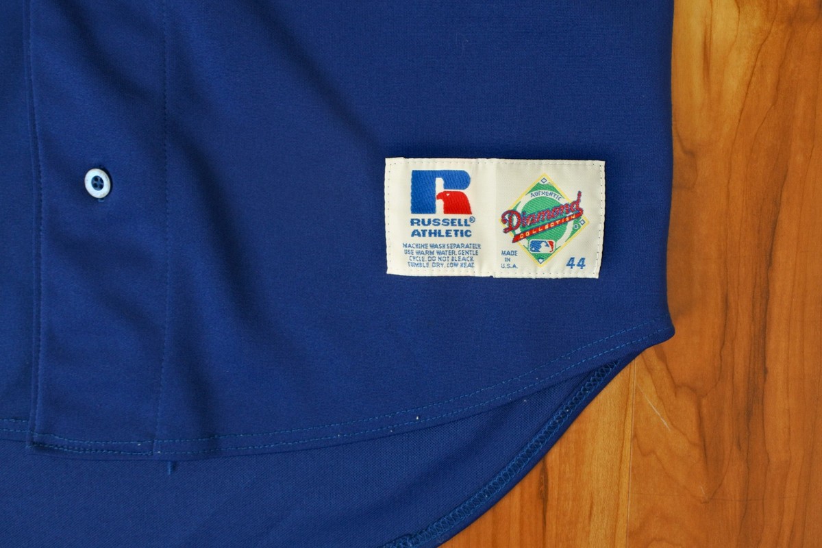 90's MLB カナダ製　ブルージェイズ ラッセル ユニフォーム BLANK Toronto Blue Jays Russell Jersey Authentic Button Up Sewn