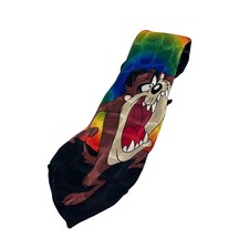 Vintage Looney Tunes Tie Taz Tasmanian Devil Silk Necktie 1996 Warner Bros