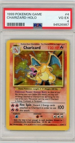 1999 POKEMON GAME #4 CHARIZARD-HOLO PSA 4