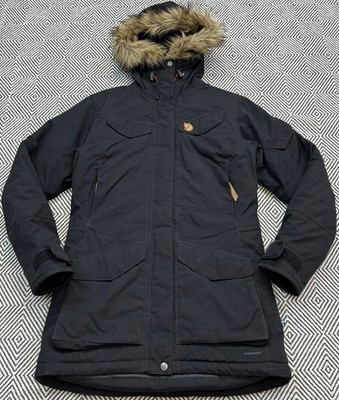 Fjallraven Nuuk Parka Women's Hydratic Black Winter Coat Jacket Size XXS