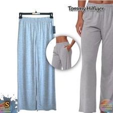 NWT Tommy Hilfiger Women's Size S Elastic Waistband Long Pants Heather Grey 54