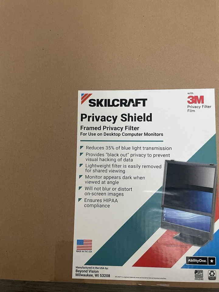 Filtro de privacidad para computadora con marco de 19 pulgadas - 3M Foto 2 de 3
