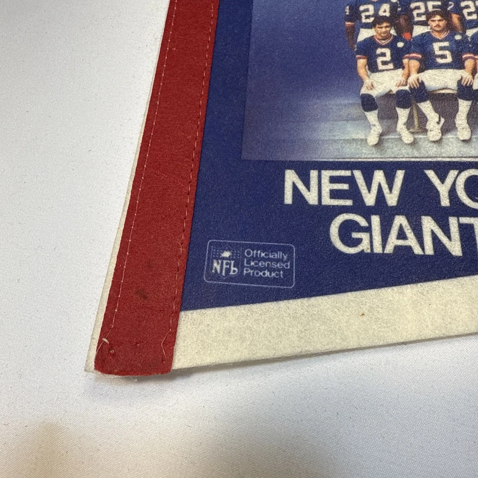 Super Bowl XXI 1987 New York NY Football Giants Pennant Team Photo Rose Bowl - Image 4 of 4