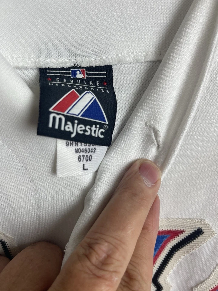 MLB Cliff Lee Texas Rangers Majestic Jersey #33 Adulto Grande Blanco Foto 3 de 4