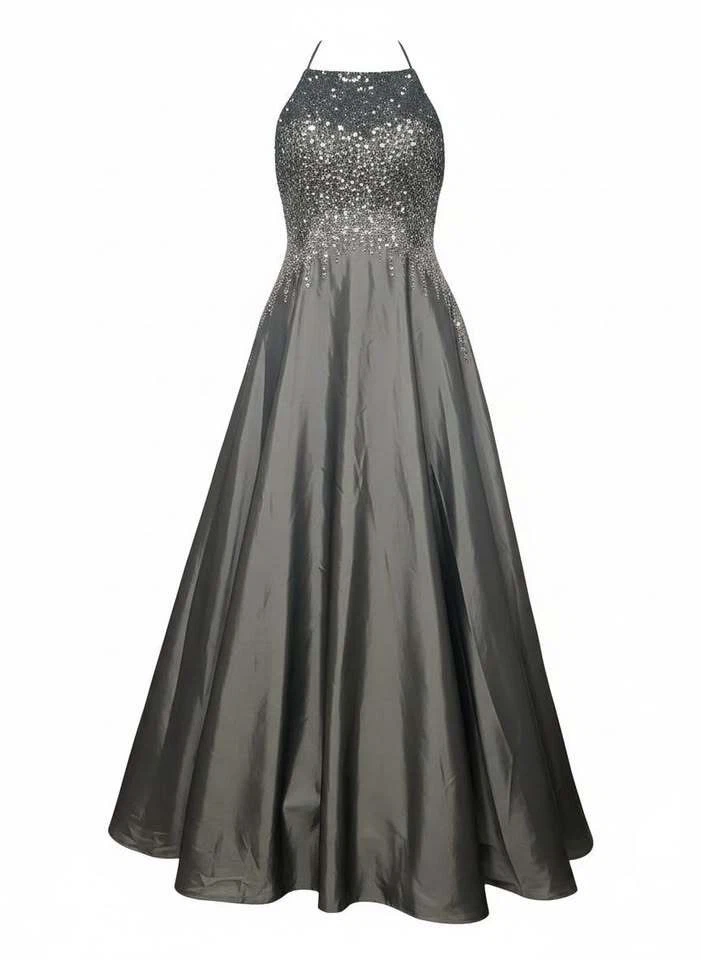 dark grey beaded dress Spaghetti Strap Beaded Top Dark Grey Tulle Shiny Homecoming Dresses,apd2669