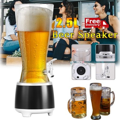 Portable Beer Cannon Bluetooth Speaker LED Party Speaker USB/TF/FM/Audio Type C