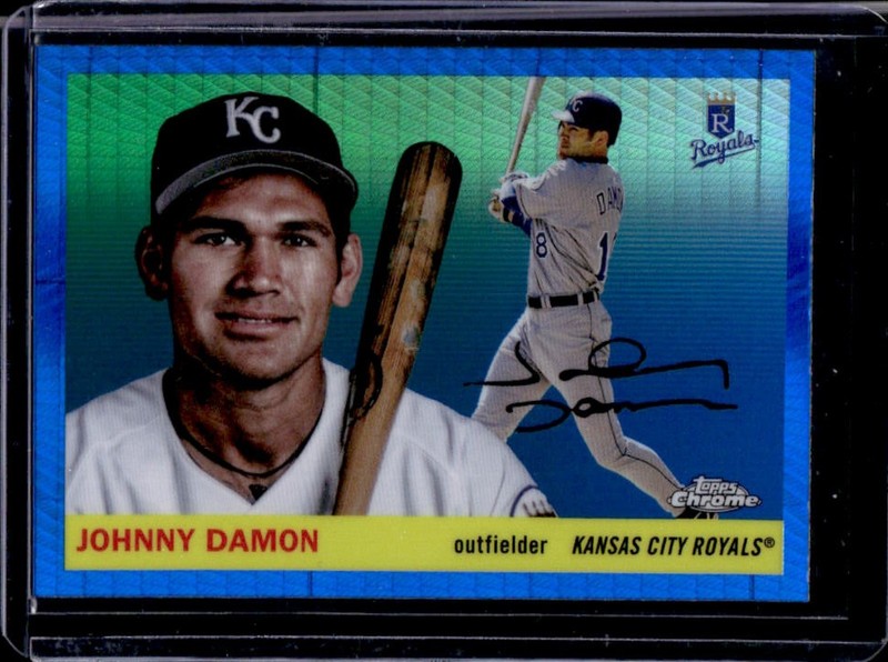 2025 Topps Chrome Platinum Johnny Damon Blue Prism Refractor Retail #475