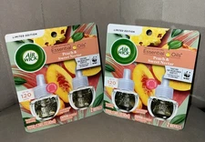 4 Count Air Wick Refill Plug In Scented Oil Peach & Sweet Nectar Limited Edition