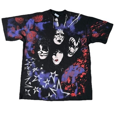 1996-97 KISS Alive Worldwide Concert Tour Shirt All Over Print AOP VTG XL