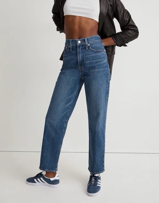 Madewell Perfect Vintage Jean High Rise Straight Crop Medium Wash 28