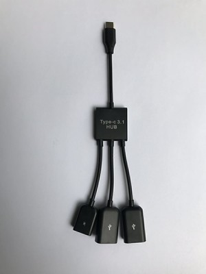 3in1 USB 3.1 Type-C To Micro USB 2.0 Power Charging Host OTG Hub Cable Adapter