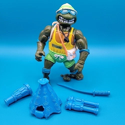 Vintage 1992 Playmates TMNT Sewer Spittin' Spitting Leo Figure Near Complete