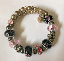Handmade Memory Wire Beaded Bracelet
