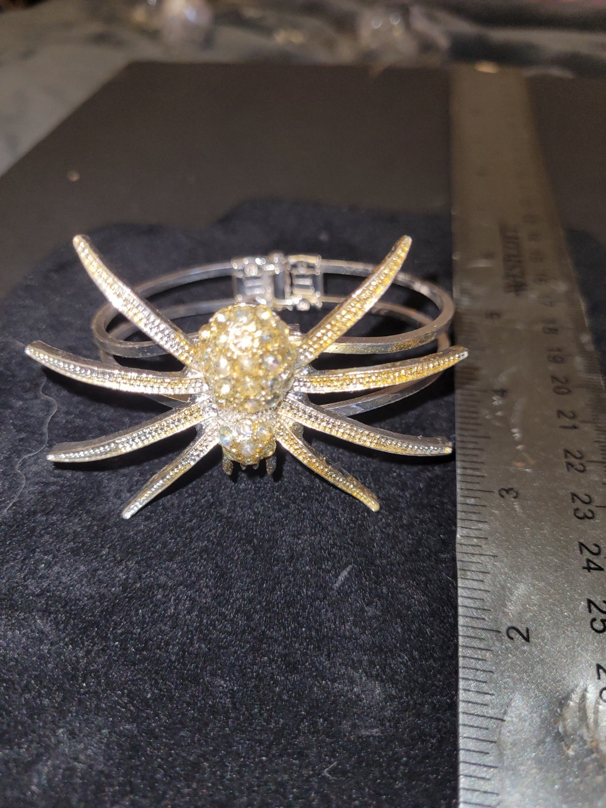 Spider Shape Statement Bangle Bracelet Adjustable… - image 1