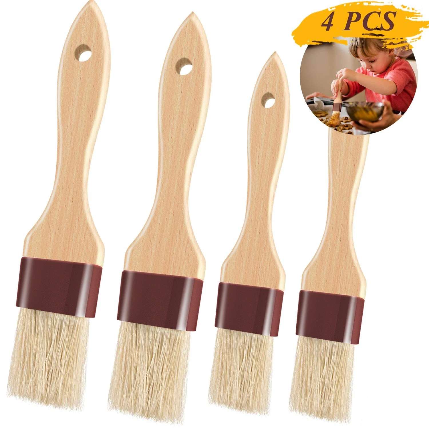 Pastry Brushes for Baking Basting Brush with Boar Bristles and Beech Hardwood...
Opens in a new wind