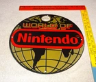 VINTAGE WORLD OF NINTENDO NES 11 3/4" PORCELAIN METAL SUPER MARIO BROTHERS SIGN!