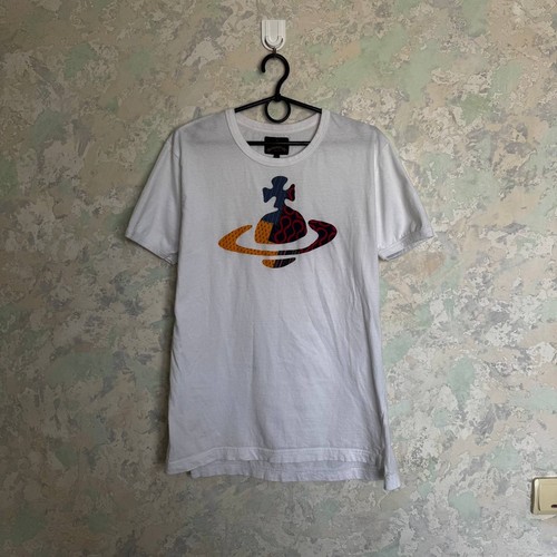Vivienne Westwood Anglomania Orb Big Logo T-Shirt White Men’s Size L