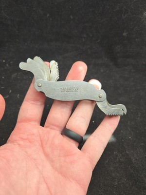 Vintage STARRETT No. 475 Screw Pitch Gage, 26 V Thread pitches, 3-1/2 to 32 A11