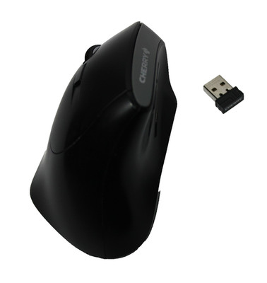Cherry MW 4500 Wireless (USB) Ergonomic Mouse - Schwarz (Left)