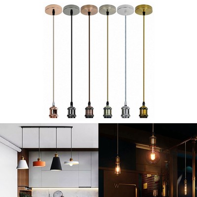 Charming and Unique Vintage Hanging Lamp Fixture featuring a Practical E27 Base