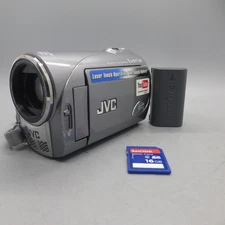 JVC Everio GZ-MS100EK Handheld High Definition HDD Camcorder Silver Tested