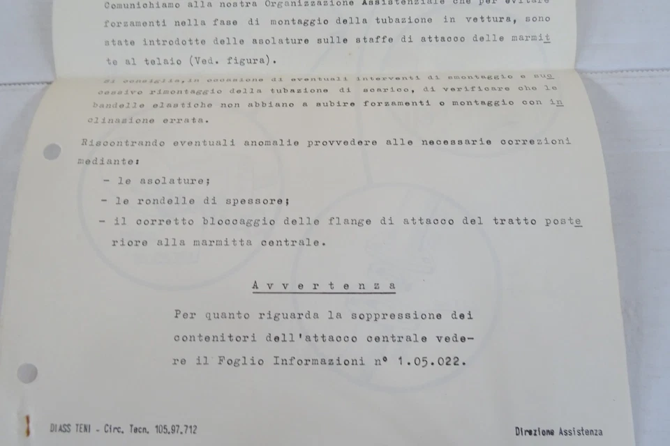 Alfa Romeo Giulia TI fissaggio tubazioni scarico - Immagine 3 di 4