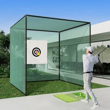 10X10X10FT Golf Driving Cage Practice Net For Swing Hitting Kit W/Training Aid